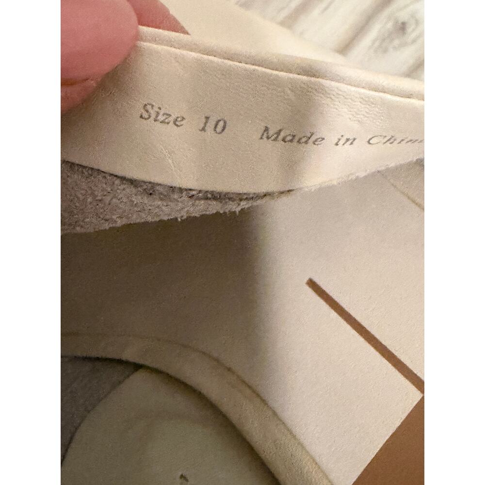 Dolce Vita Women's 10 Beige Brown Anise Sand Nubuck Open Toe Platform Heels - Picture 5 of 5